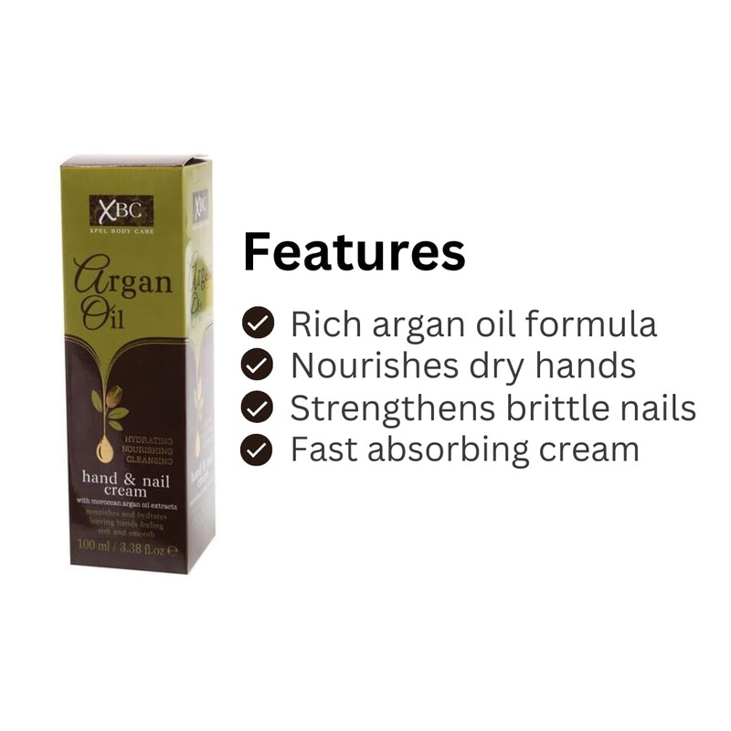 Argan Oil Hand and Nail Cream, 100ml, Pack of 2