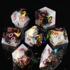 Leluckzhong Holographic DND Sharp Edge Roleplaying Polyhedral Dice Set,for Dungeons