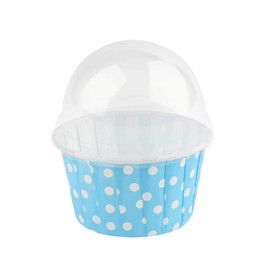 100 piezas de mini forros para cupcakes, vasos redondos de para hornear pasteles, estuches para muffins con tapa, para bolas de pastel, muffins, cupcakes, fiestas de