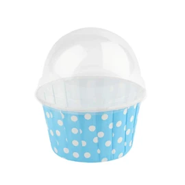 100 piezas de mini forros para cupcakes, vasos redondos de para hornear pasteles, estuches para muffins con tapa, para bolas de pastel, muffins, cupcakes, fiestas de