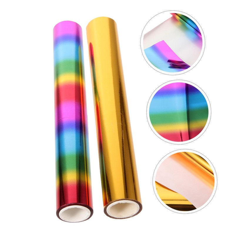 VILLFUL Flexible DIY Accessory 2 Rolls Heat Activated Foil Rolls