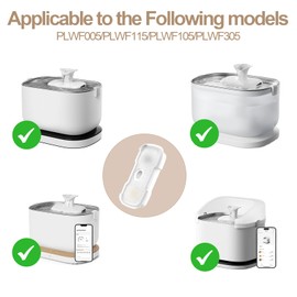 24 Packs Cat Water Fountain Filter Replacement Compatible with PETLIBRO Dockstream Cat Water Fountain PLWF005/PLWF115/PLWF105, 4-Layer Filtration System Replacement Filters with 24 Pre-Filter Sponges