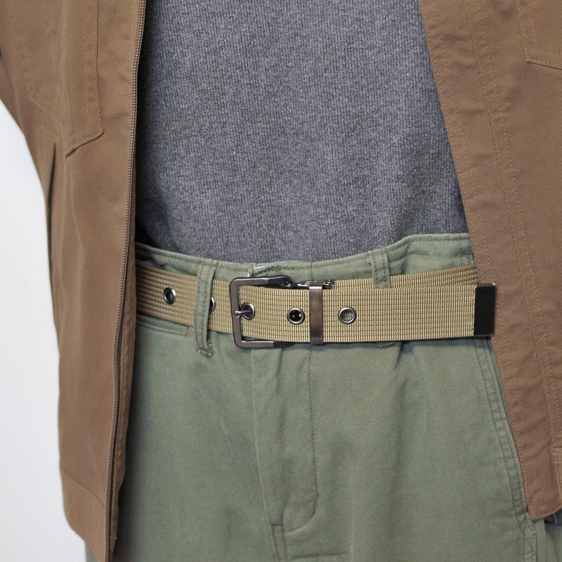 KASAJIMA 1.3 inches (32 mm) Nylon 1P Work Belt (Chlornickel)