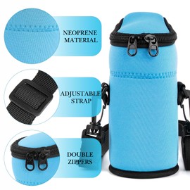 Linkidea Kids Water Bottle Carrier Bag Compatible with CamelBak 12oz/14oz, Contigo 14oz, Thermos 12oz, Insulated Neoprene Holder with Adjustable Straps, Water Bottle Sleeve for Boys
