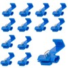 SQXBK Quick Splice Wire Connector 100PCS 18-14 AWG Blue Self-Stripping
