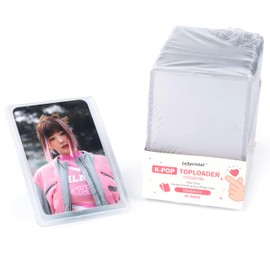 LASPRINTAL 50pcs Premium Top Loaders 2.6 x 3.7 inch for Kpop Card Sleeves,K-pop Photocards