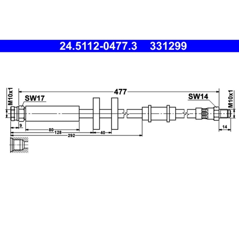 ATE 24511204773 Brake Hose