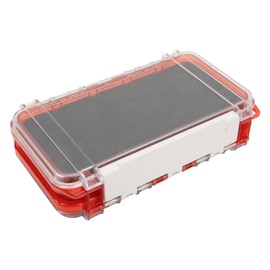 Fish Tackle Storage Box, Multi Compartment Portable PP Fishing Tackle Trays for River Fishing (Red)