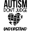 Autism Awareness Don't Judge Understand Jigsaw Vinyl Decal Sticker (White