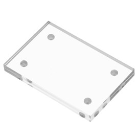 PATIKIL 1.6" x 2.4" x 0.2" Acrylic Picture Frame, Magnetic Photo Frames Display Double Sided for Family Home Office, Clear