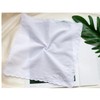 BonjourMrsMr Ladies Womes White Embroidery Cotton Handkerchiefs Wedding Hankies Scalloped