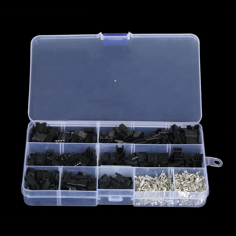 480Pcs JST 2.54mm Pitch 2-Pin 3-Pin 4-Pin Connector Housing Assortment