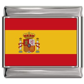 NewCharms Spain Flag Italian Charm Bracelet Jewelry Link