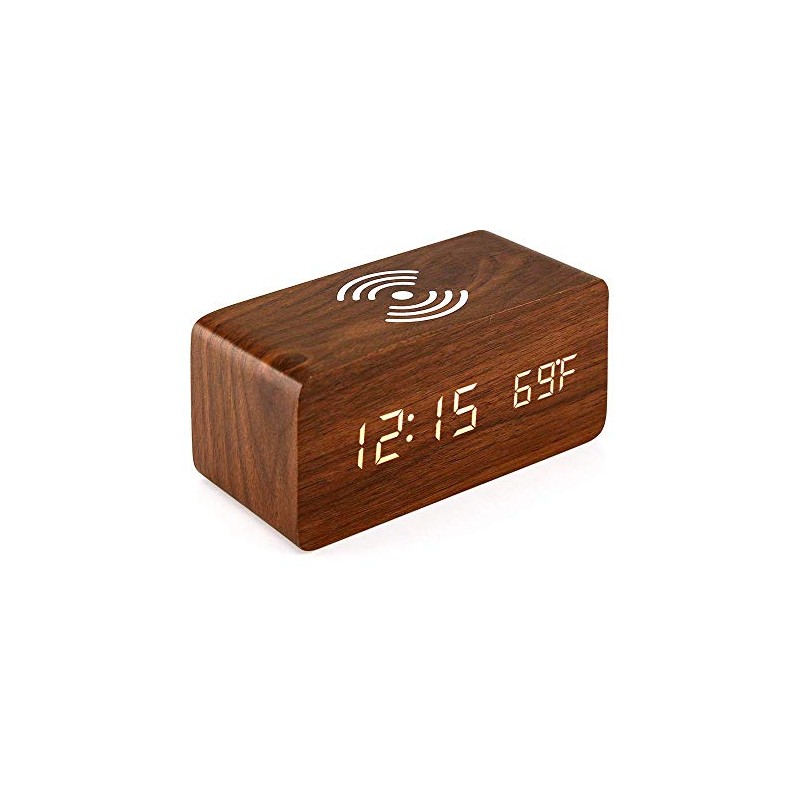 Itigoitie Digital Wooden Alarm Clock