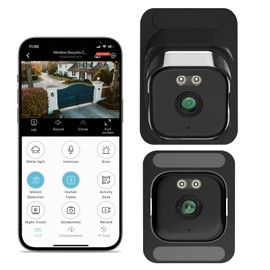 KIMPOK 2 Pack Window Cameras for Home Security - 3MP 2K Indoor Smart Color Night Vision, Human Detection, No Drilling Mount, 2.4GHz and 5GHz WiFi, 24/7 Continuous Recording SD/Cloud Storage