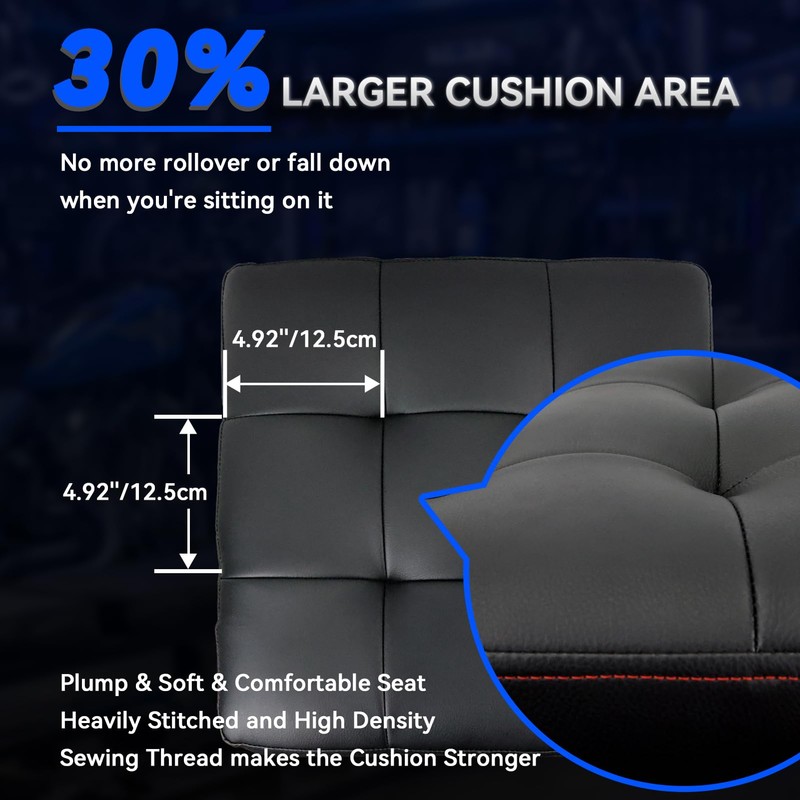 FreekyFit Rolling Creeper Garage Shop Seat for Men, Padded Mechanics