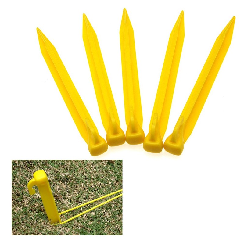 24pcs Plastic Tent Pegs Durable Spike Hook Awning Camping Caravan