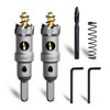 METOTY 2PCS 7/8''(22mm) Metal Hole Saw,Heavy Duty Tungsten Carbide Tipped