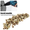 QANYEGN 100Pcs Flat Head Threaded Nut, Color Zinc Plated Rivet