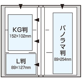 ナカバヤシ ポケットアルバム フォトホルダー L判 288枚 花柄 ブルー PHE2288A-B