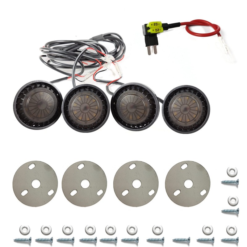 UWDESY 4Pcs LED Grille Light Kits Waterproof White LED Front