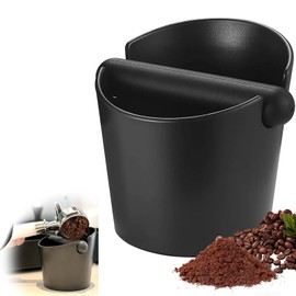 Knock Container for Portafilter Knock Box Portafilter, Knock Box for Coffee Grounds with Special Noise-Absorbing Impact Bar and Recycling Coffee Grounds Container, Coffee Grounds Container