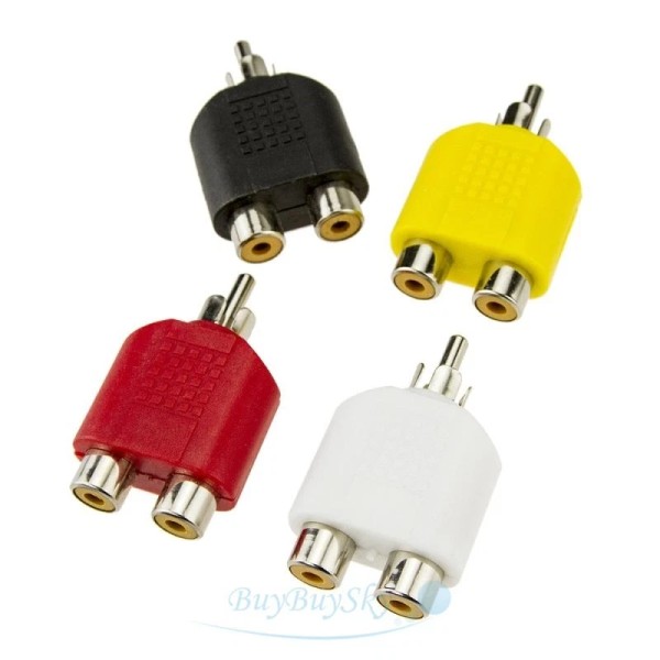 LINEBA RCA Y Splitter 1 Male To 2 Female AV