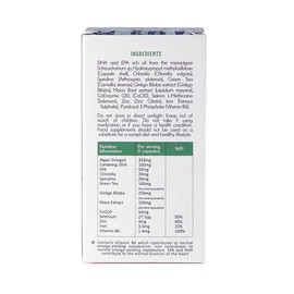 Grass & Co BOOST Sea Greens Algae Omega-3 for Men 30 Vegan Capsules