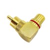 LUYING Gold Plated L Shape RCA Adapter Male to Female