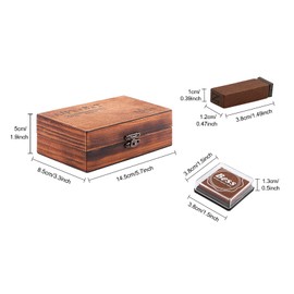 Dedoot Vintage Alphabet Stamps Set with Ink Pad 20 Colors, 70pcs Vintage Wooden Rubber Letter Number and Symbol Stamp and 20 Colors Stamp Ink Pad for Card Making DIY Crafting Scrapbooking