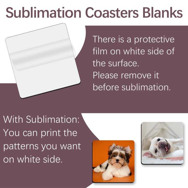 48 pcs Sublimation Square Coaster Blanks Products Bulk MDF Sublimation