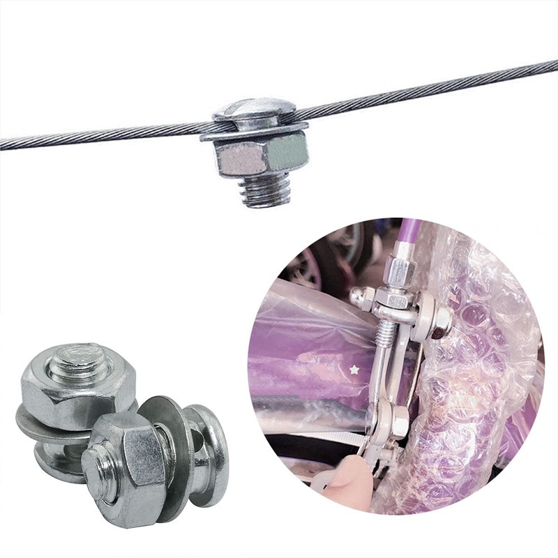 ZRM&E 8Pcs Brake Cable Regulator Clamp Lock Screw Bolt Locking