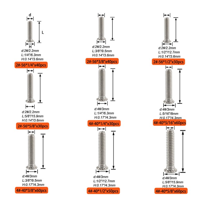 400Pcs Riveting Screw Kit Pull Electric Welding Stainless Steel Fastener