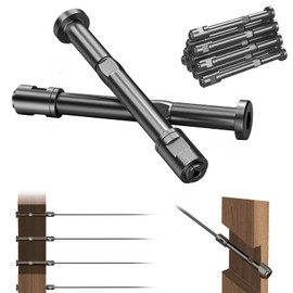 [Patent] BLIKA 10 Pack 1/8" Black Swageless Invisible Cable Railing Kits for Deck Stair Railing, T316 Stainless Steel, Swageless Cable Fittings for 2"x2" Wood/Metal Posts, Black Cable Railing Hardware