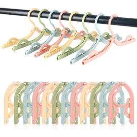 DMJJSD® 20 PCS Travel Hangers Folding Clothes Hangers Portable Plastic Clothes Coats Hangers Non-SlipTravel Hanger Portable Folding Foldable Space Saving Coat Hanger for Home,Hotel,Travel,Camping