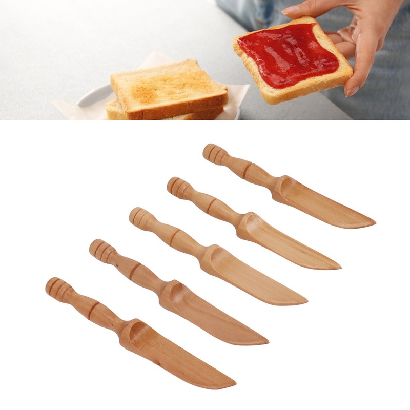 Handmade Wooden Butter Knife Jelly Cheese Spreaders Sandwich Condiment Spreaders
