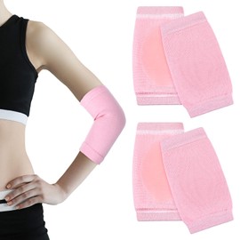 Piriuuo 2 Pairs Elbow Moisturizing Sleeve, Elbow Pads for Women Elbow Gel Cover Heel Socks Soft Elbow Protector Sleeves Tennis Elbow Strap for Moisturizing Dry Cracked Skin Care