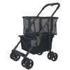 Newly Upgraded Portable Shopping Cart, 80 lbs Foldable Personal Grocery