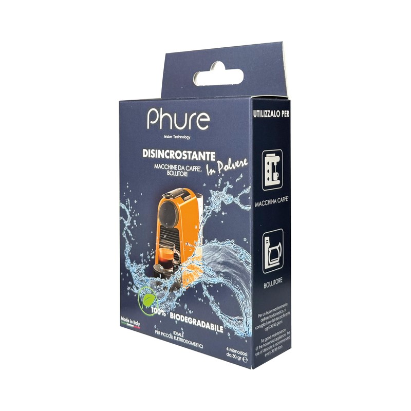 PHURE Descaler Powder for Coffee Makers, Kettles, Small Appliances, Compatible
