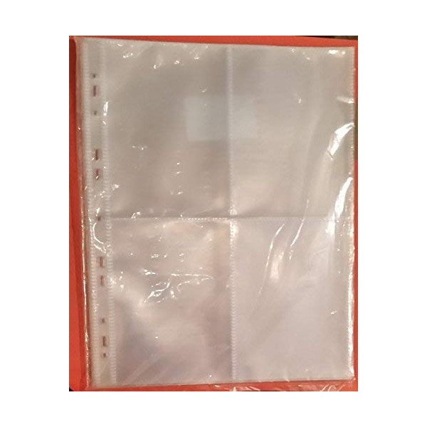 A4 Clear Acid Free Archival Photo Sleeves for Ring Binder