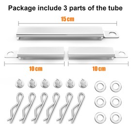 Denmay 12.7 to 24.1 cm Crossover Burner Universal Adjustable Replacement for Centro, Charbroil and Others, Crossover Pipe, Transfer Pipe, BBQ Stainless Steel Flame Bridge, Gas Grill Replacement Parts