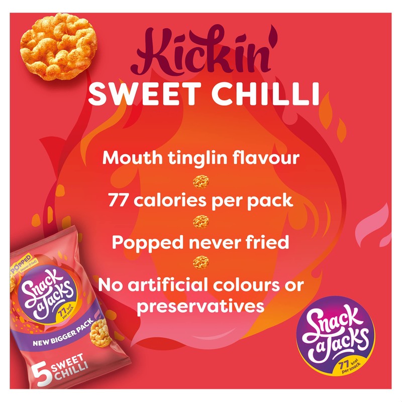Snack A Jacks Crispy Sweet Chilli 5 X 19g