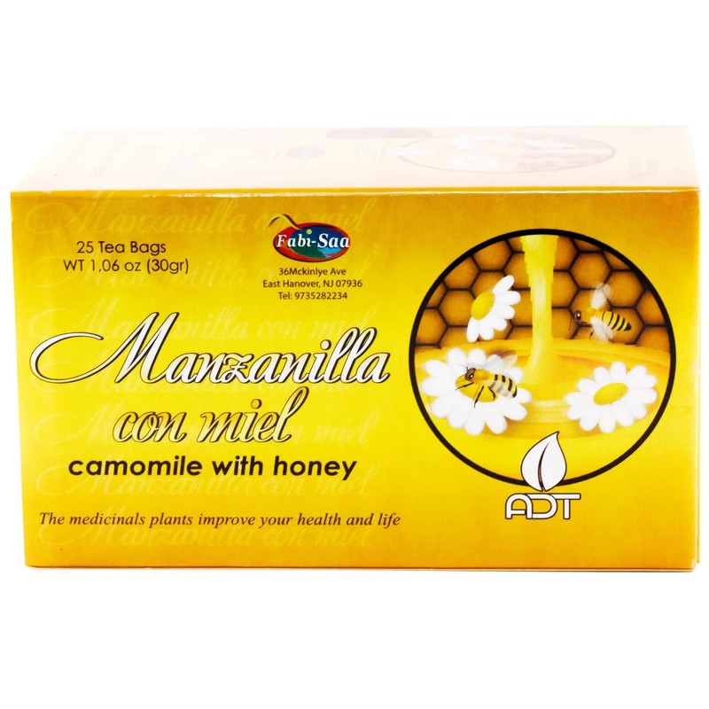 Manzanilla Té Con Miel. 25 Tea Bags. Camomile Tea with