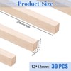 30 Pcs Square Wooden Dowel Rods, 1/2 x 12 Inch