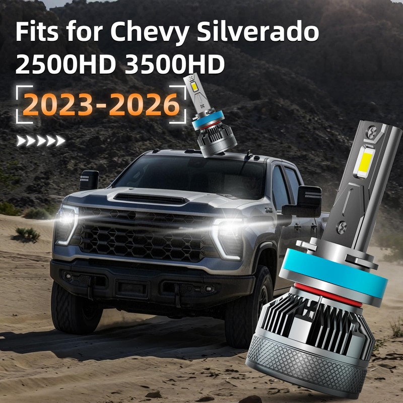 fits for 2023-2026 Chevy Silverado 2500HD 3500HD low-high fog lights