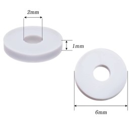 Amaney 1050pcs White 6mm Heishi Beads Polymer Clay Beads for Jewelry Making Bracelets Necklace