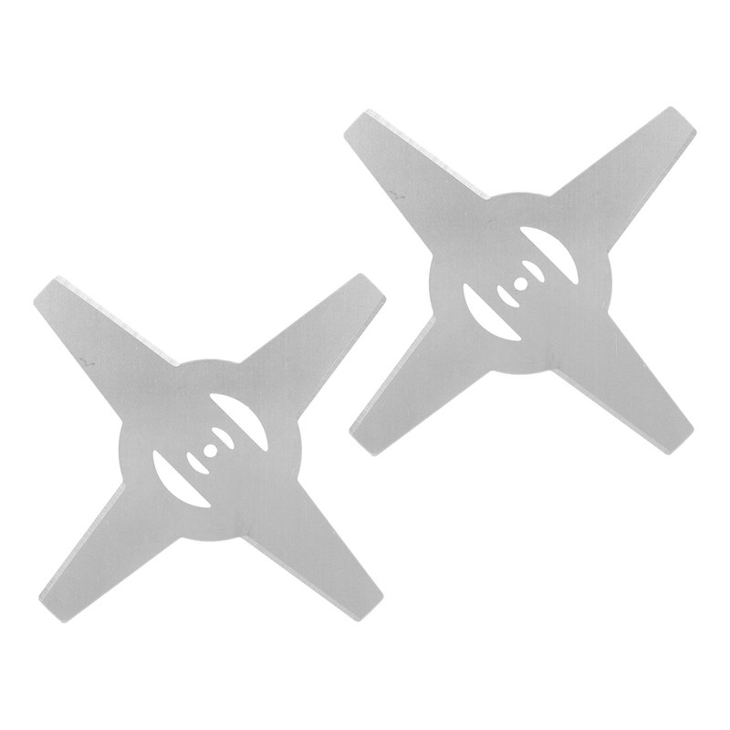 2PCS Mower Blades 4 Teeth Head Blades 7.9in Stainless Steel