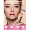Set Brochas Y Esponjas De Maquillaje Con Cosmetiquera Negro