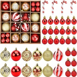 Unbranded 40 Piece/ box Christmas Tree Ornaments Unique Round Christmas Tree Balls Decor