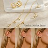 Ritach Gold Dainty Cartilage Earrings Set for Women Hypoallergenic Stud